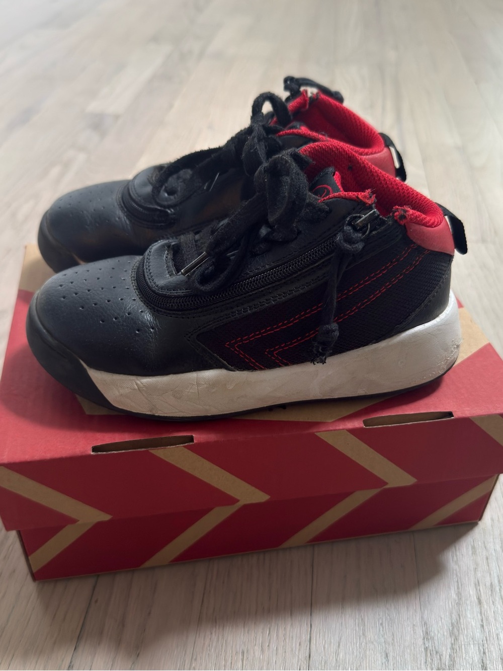 Billy Sport Hoop Black and Red  High Top Athletic Shoes Boys